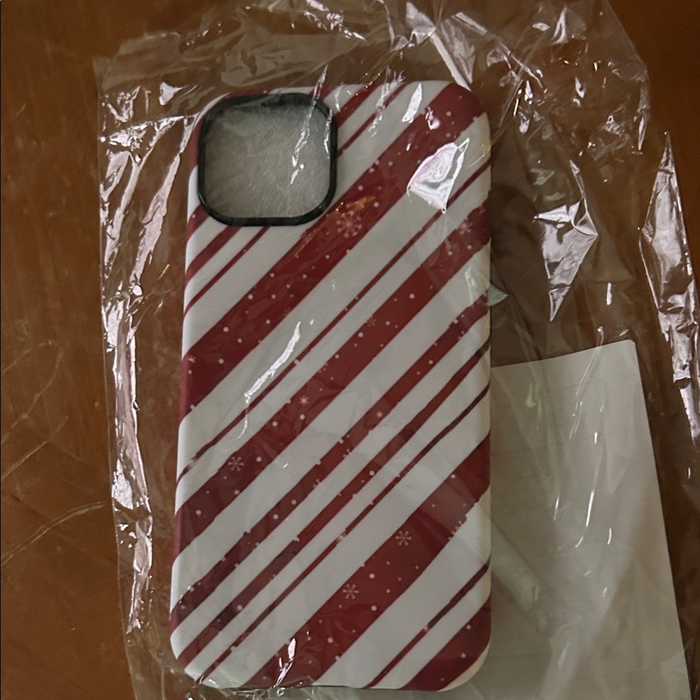 Red and White Striped Phone Case